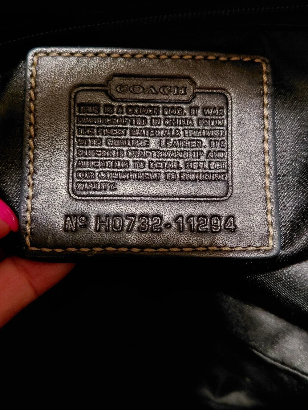 Coach Ergo Signature Hobo Shoulder Bag Style Number 11294 Blue Leather